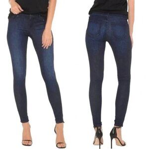Mott & Bow High Rise Skinny Jeans Size 25 x 28 Dark Wash Stretch Denim